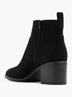 Black Western Style Ankle Boot