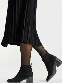 Black Western Style Ankle Boot