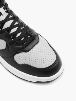 Black/Grey Court Mid Trainers