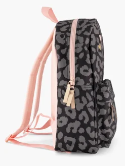 Black/Grey/Pink Leopard Print Backpack