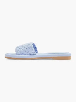 Blue Woven Slip On Sandal