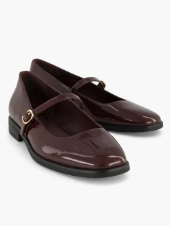 Bordeaux Patent Ballerina