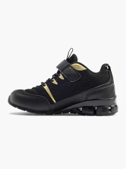 Boys Fila Black And Gold Trainers