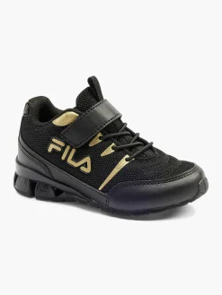 Boys Fila Black And Gold Trainers
