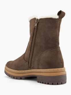 Brown Ankle Boot with Contrasting Sole