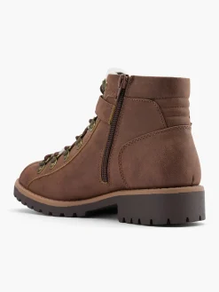 Brown Buckle Detailed Ankle Boot