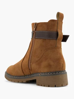 Brown Classic Chelsea Boot with Buckle Strap Detail