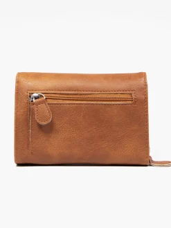 Brown Double Flap Purse