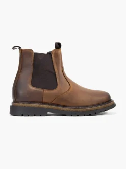 Brown Leather Chelsea Boots