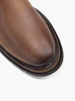 Brown Leather Chelsea Boots