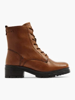 Brown Leather Lace Up Boot