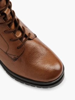 Brown Leather Lace Up Boot