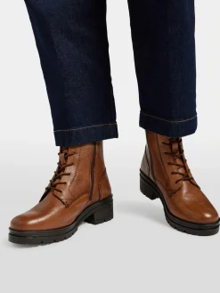 Brown Leather Lace Up Boot