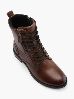 Brown Leather Lace Up Boot