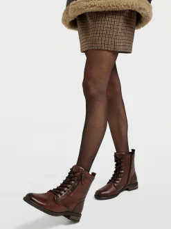 Brown Leather Lace Up Boot