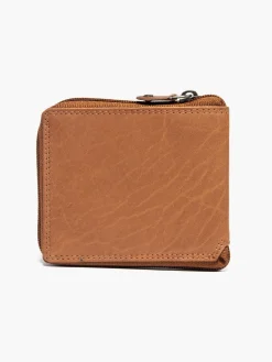 Brown Leather Zip JCB Wallet