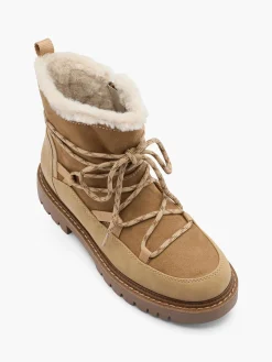 Brown Panelled Lace Up Hiker Boot