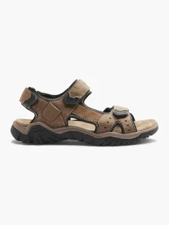 Brown Triple strap Sandals