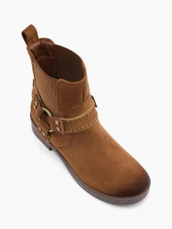 Brown Whipstitch Harness Detail Chelsea Boot