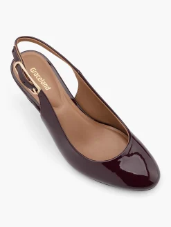 Burgundy Patent High Heel with Buckle Detail