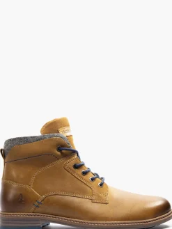 Camel Brown Hush Puppies Lace-up Leather Boot