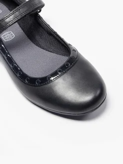Clarks Teen Girl Black Leather School Shoes Standard FIt (F)