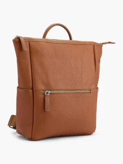 Cognac Leather Backpack