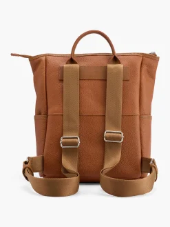 Cognac Leather Backpack