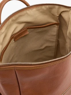 Cognac Leather Backpack