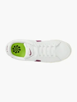 Court Legacy White/Rosewood Pink Lace-up Trainer