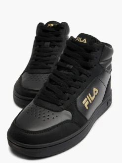 Court Mid Black/Gold Trainers