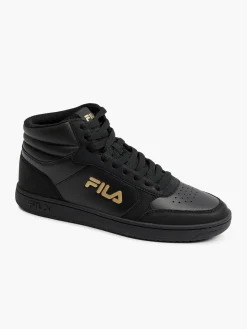 Court Mid Black/Gold Trainers