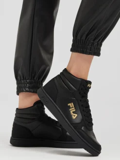 Court Mid Black/Gold Trainers
