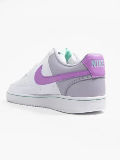 Court Vision Low White/Fuchsia Trainers