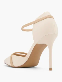 Cream Ankle Strap Heel