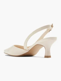 Cream Patent Slingback Heel