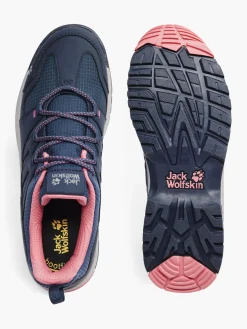 Dark Blue Jack Wolfskin Girl's Lace-up Hiking Trainer