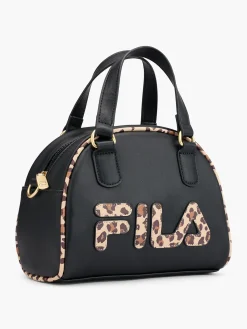 Fila Leopard Print Detailed Black Handbag