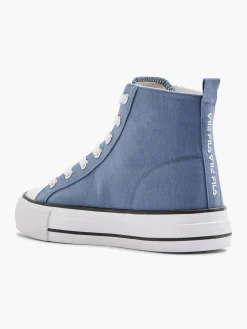 Fila Light Blue Canvas Lace-up Hi-Top