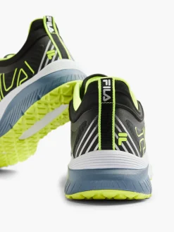 Fila New Black/Blue/Yellow Lace-up Running Trainer