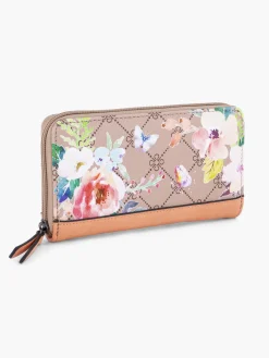 Floral Patterned Monogram Purse