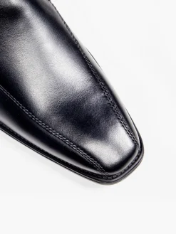 Formal Black Leather Slip On Shoes