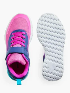 Girls Fuschia/ Dark Blue Velcro Trainer