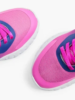Girls Fuschia/ Dark Blue Velcro Trainer