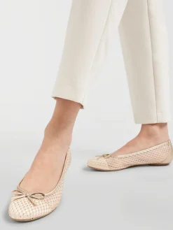 Gold Mesh Embellished Ballet Pump