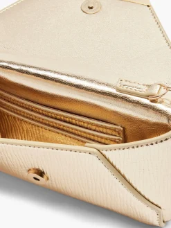 Gold Metallic Clutch Bag