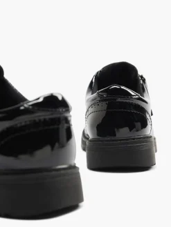 Graceland Junior Girl Black Patent Brogue School Shoes