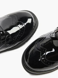 Graceland Junior Girl Black Patent Brogue School Shoes