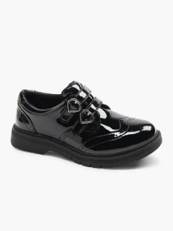 Graceland Junior Girl Black Patent Brogue School Shoes