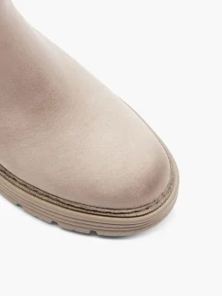 Grey Ankle Boot with Contrasting Details